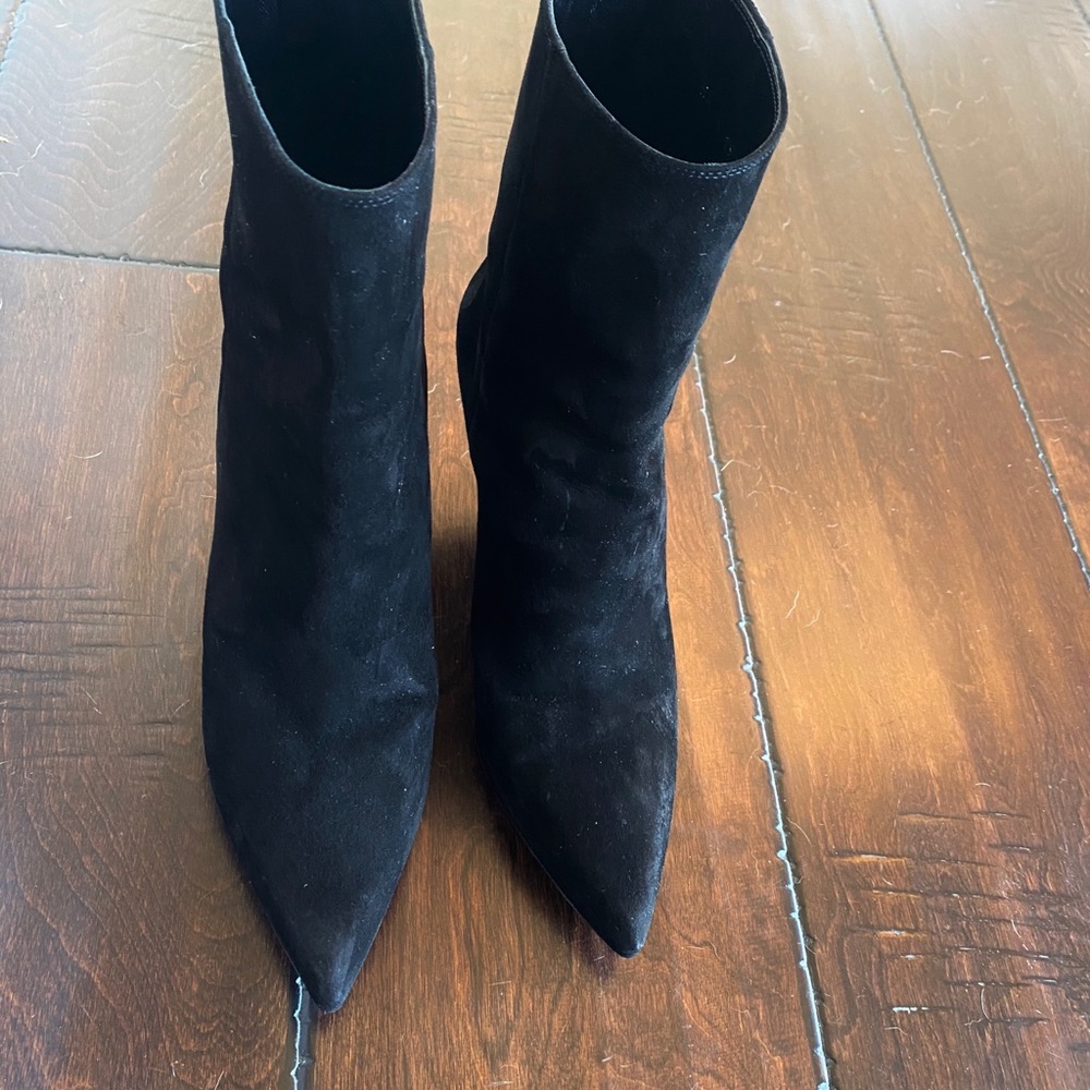 Christian Dior Suede Booties Black 39 1/2 - Picture 6 of 12